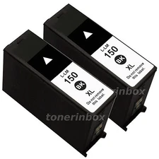2pk New 150XL BLACK Ink Cartridge For Lexmark 150 Pro715 Pro915 S315 S415 S515