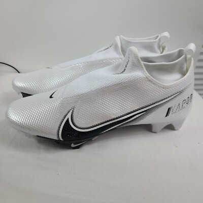 NIKE Vapor Edge Pro 360 White Black Football Cleats Men's Size 14.5 AO8277-100