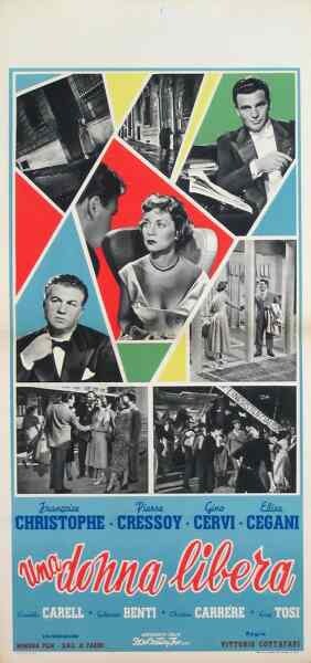 Locandina originale film Una donna libera (1954) - Regia di Vittorio Cottafavi