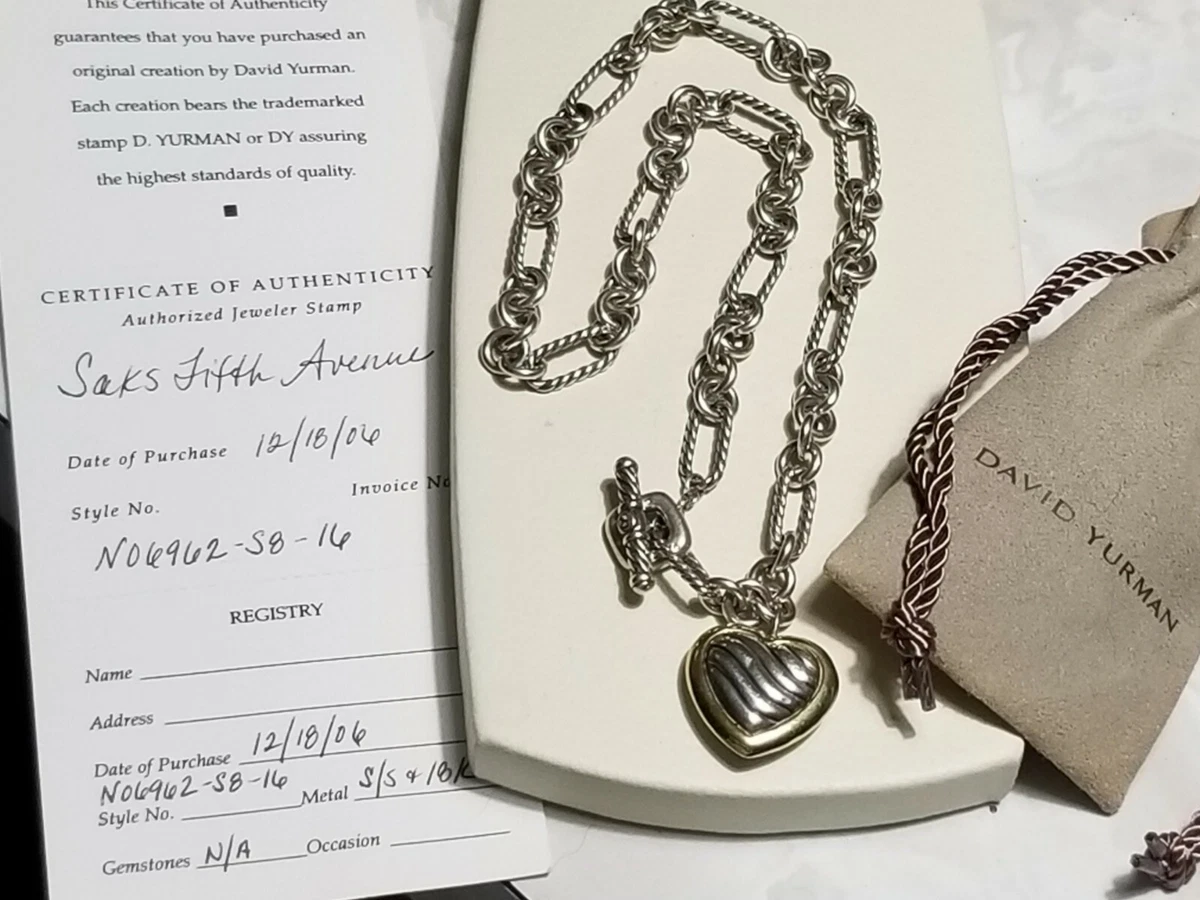 1200 David Yurman 750 18k Yellow Gold sterling silver Pendant