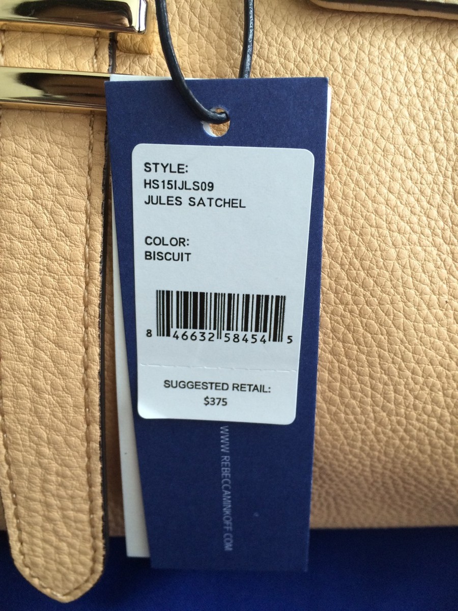 NWT $375 Rebecca MinkoffMinkoff Jules Satchel Biscuit | eBay