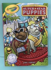 Crayola Superstar Puppy Coloring Book Sticker Sheet 64 Pages NEW
