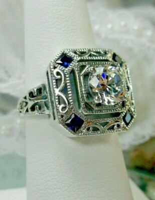 2Ct Round Lab-Created Diamond Engagement Ring 14K White Gold Fn