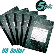 5 ct QUAD Ruled Composition Notebook 5 sq/in Graph Paper Math Book 200 Pages C58