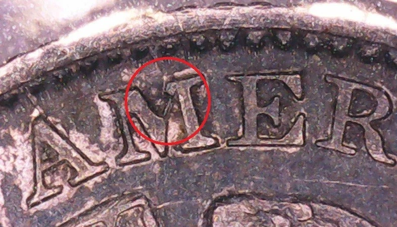 1832 Capped Bust Half Dime, Die Break Error; Vintage Old US Silver Coin Money - Image 2 of 4