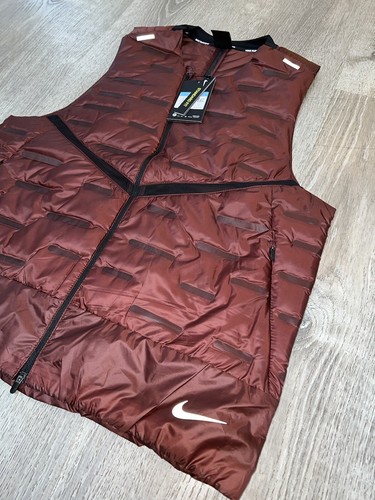 Nike Aeroloft Down Running Vest Red Burgundy Maroon CU7797-624 Mens Size Medium - Picture 8 of 11