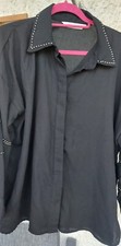 Zara Bluse Schwarz Nieten Gr. XL bis Gr. 46/48