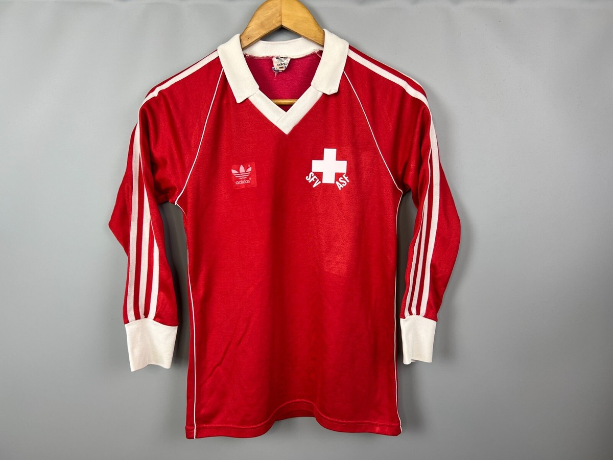 Football Jersey メンズ レディース SWITZERLAND 1980 1982 HOME SHIRT FOOTBALL SOCCER JERSEY