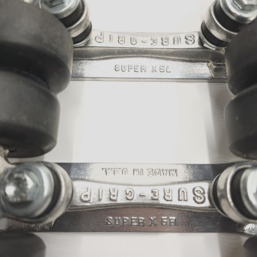 Sure-Grip Super X Plates Size 5 Left And Right Roller Skates Metaflex Wheels - Picture 2 of 9