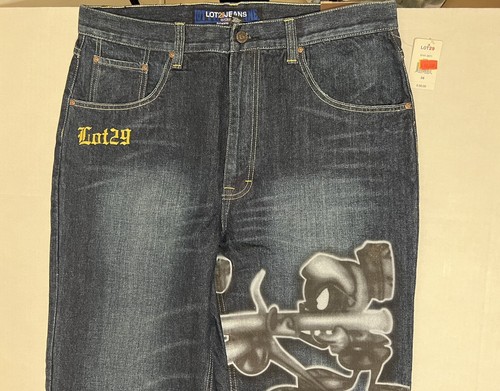 LOT 29 Luxe Marvin The Martian Blue Denim Jeans Mens 36x34 New RARE NOS N.O.S. - Picture 10 of 21