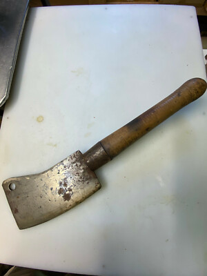 RARE Antique NEW HAVEN EDGE TOOL CO. Chef/Butcher's Meat Cleaver ''SHARP''