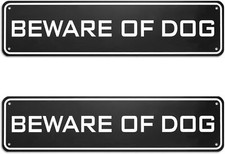 Beware of Dog Sign Aluminum Not Responsible Warning Caution black and white