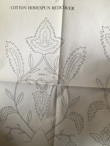 Embroidery Motifs Cotton Homespun Bedcover Taken From The Witte Memorial Museum - Picture 5 of 6