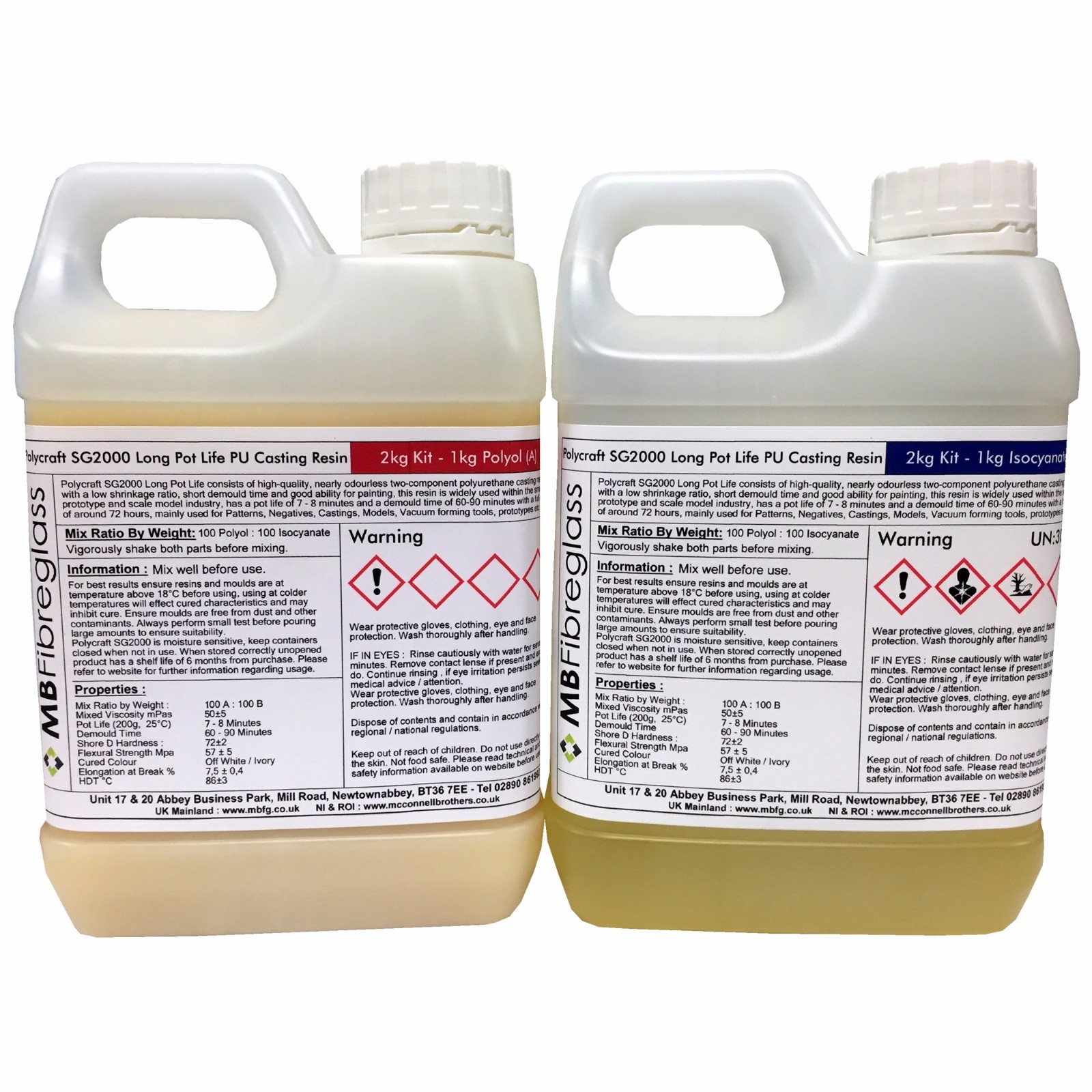 Polycraft SG2000-L 2kg Long Pot Life Polyurethane Liquid Plastic Casting Resin