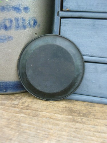 Early Antique Ohio Art Tin Doll Plate Girl on a Swing 3" Diameter Free Shipping - Picture 2 of 7