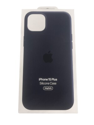 Apple iPhone 15 Plus Silicone Case BLACK Sealed Genuine OEM