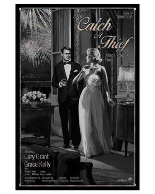 To Catch A Thief FOIL Variant by Dakota Randall Ltd x/50 Poster Mondo MINT Movie