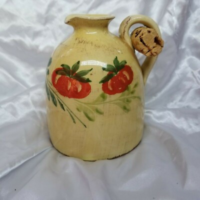 Ceramiche Alfa Ceramics Pottery Tomato Vase Jug Made In Italy 