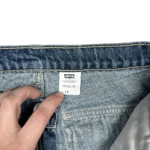 Vintage Y2K Levi's L2 Baggy Hip Hop Skater Shorts Cargo Denim - Youth Large 14 - Picture 4 of 11