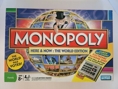 Monopoly Here & Now World Edition Electronic Bank 2008 Parker Brothers COMPLETE