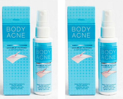 2x Mistine Body Acne Double Action Anti Back Chest Blemish Treatment Spray 50 ml