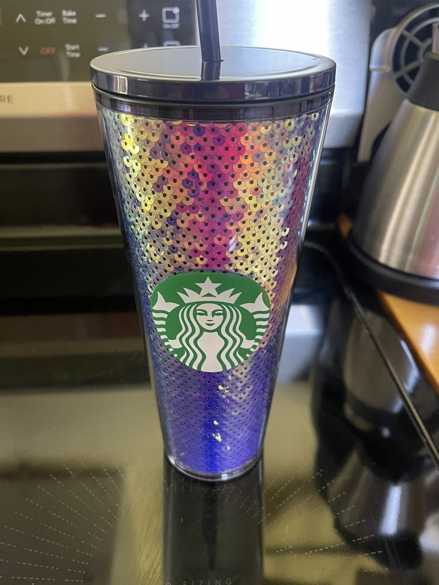 2020 Holiday Starbucks Black Iridescent Sequin Bling Tumbler Cold Cup Venti  24oz | eBay