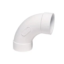Central Vacuum 2" PVC 90 Degree Long Sweep Elbow- Quantity of 4