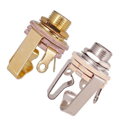 2x 6,35 mm 1/4\\\\\\'' Stecker Eingang Messing Material für Elektro