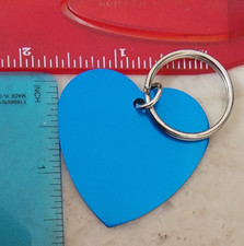 24 sztuki Aluminiowa pusta metka Kształt serca Tłoczenie Półfabrykaty Breloki, Kobalt Niebieski