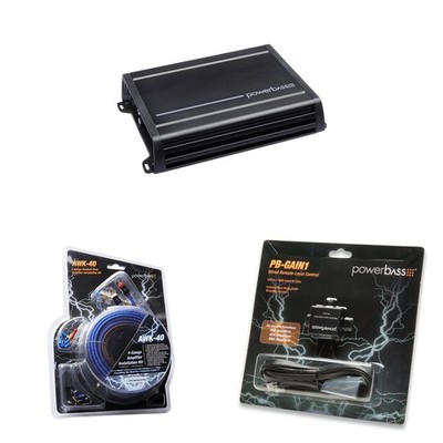 PowerBass ACS-500D - 500 Watt x 1 @ 1-Ohm Amplifier with PB-GAIN1 - Remote Le...