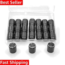 Easy Install 6mm Knurled Black Control Knobs - Ideal for Electronics & Guitars