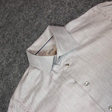 Eton Dress Shirt Button Up Men's 16.5 42 Large Herringbone Twill Cotton