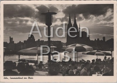 RPPC Köln Köln Sonnenabend Am Rhein Dom Ansicht Postkarte