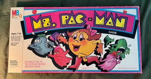 Vintage 1982 Ms. PacMan Board Game Milton Bradley Bally Midway MS. Pac-man 99%
