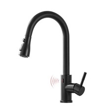 GIMILI Matte Black Touchless Kitchen Faucet with Pull Down Sprayer Motion Sen...