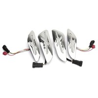 Motorrad ZubehöR LED Blinkeranzeige Licht Schwarz Chrom Set 7701121009N