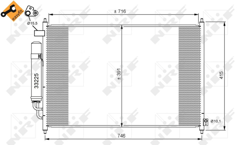 NRF 35867 Condenser, air conditioning for HONDA