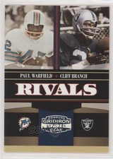 2006 Donruss Gridiron Gear Rivals Silver /250 Paul Warfield Cliff Branch HOF 0c6