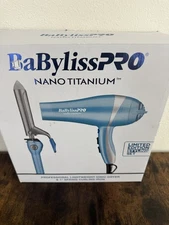 BaBylissPRO Nano Titanium Hair Dryer and 1" Spring Curling Iron Styling Set