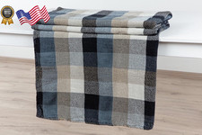 100 Pure Flax Linen Blanket Blue FREE SHIPPING USA ONLY