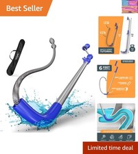 toilet snake 6 feet - toilet auger for heavy toilet blockages - No damage t...