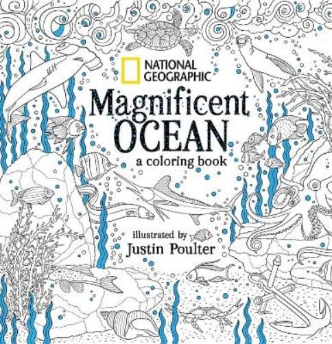 National Geographic Magnificent Ocean Coloring Book by Justin Poulter Paperback