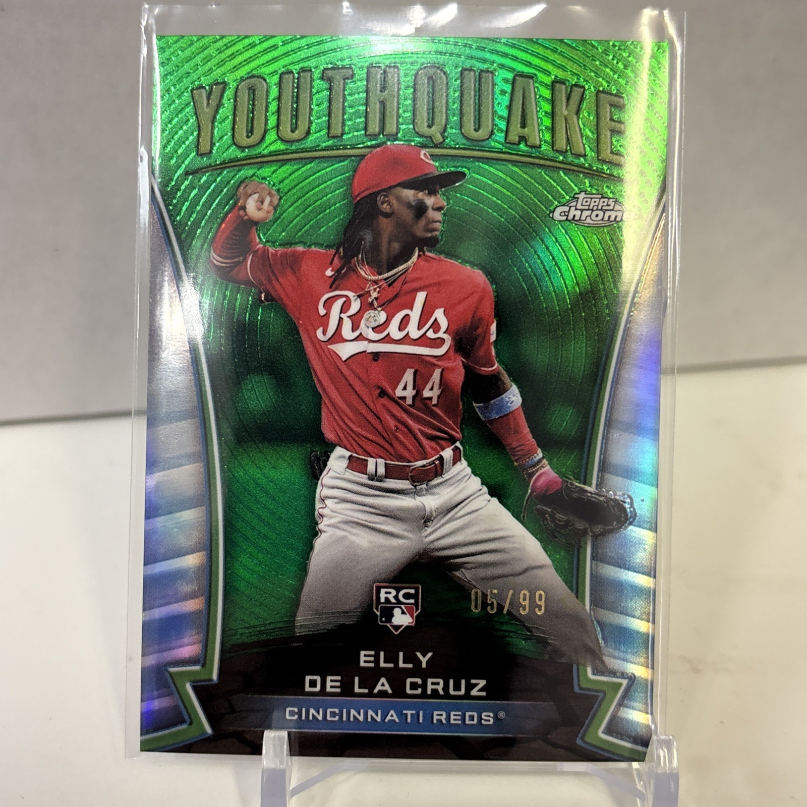 Elly De La Cruz RC 2024 Topps Chrome Youthquake TRUE GREEN REFRACTOR /99 #YQ-1