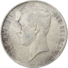 [#637949] Belgium, Albert I, 1 Franc, 1913, Silver, AU, KM:72