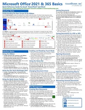 Microsoft Office 2021 and 365 Basics Quick Reference Training Tutorial Guide (Ch