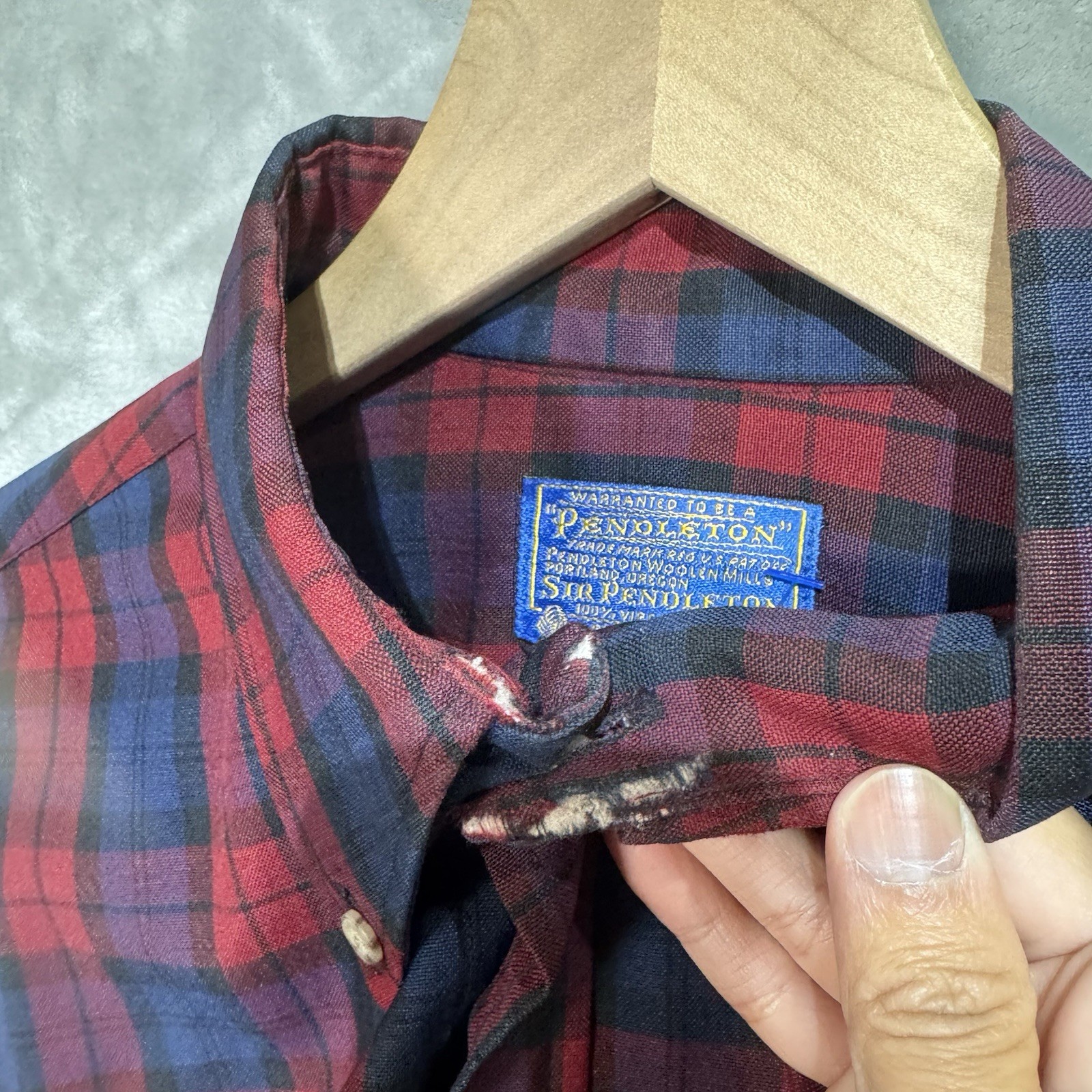 Pendleton Button Down Wool Flannel Men's Large Ma… - image 11