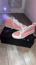 Sneakers corte YSL Saint Laurent uomo in tela rosa invecchiato taglia UK 10 EU 45