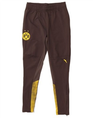 Puma Womens BVB Dortmund Tracksuit Trousers UK 10 Small Grey Colourblock RQ09