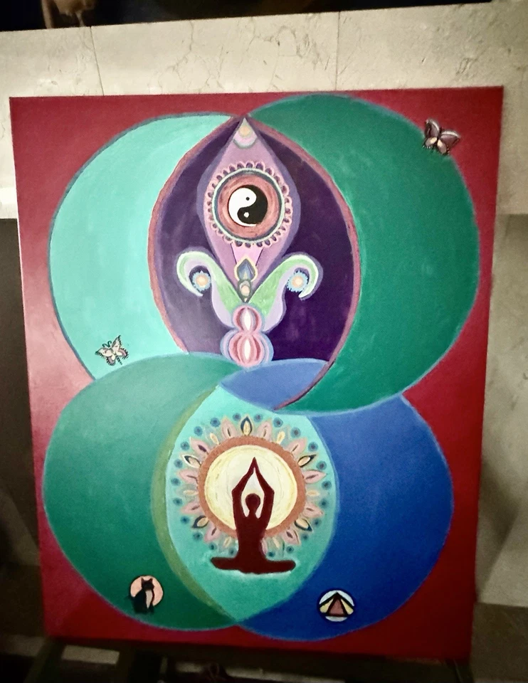 pintura acrílica sobre lienzo del artista original Foto 3 de 4