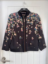 Ted Backer black floral top jacket size 2/10